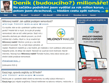 Tablet Screenshot of denikmilionare.cz